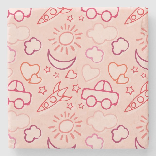 toy background stone coaster (Front)