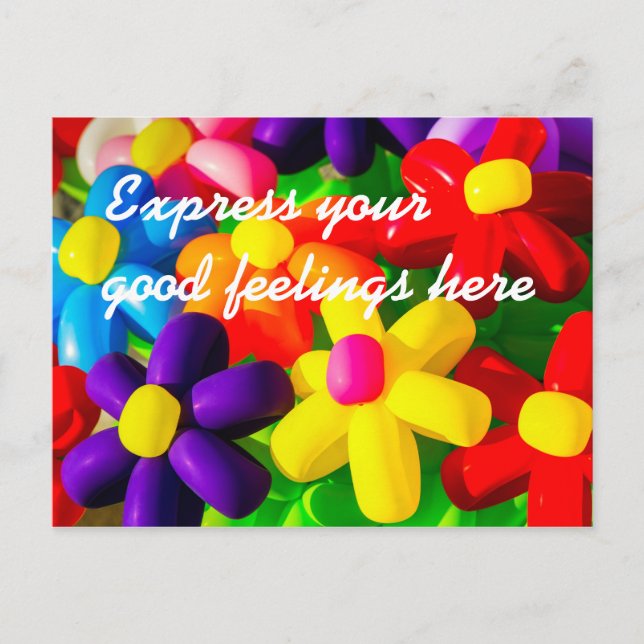 Toy Balloon Flowers Postcard (Front)
