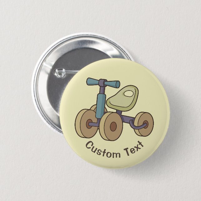 Toy Bike 6 Cm Round Badge (Front & Back)
