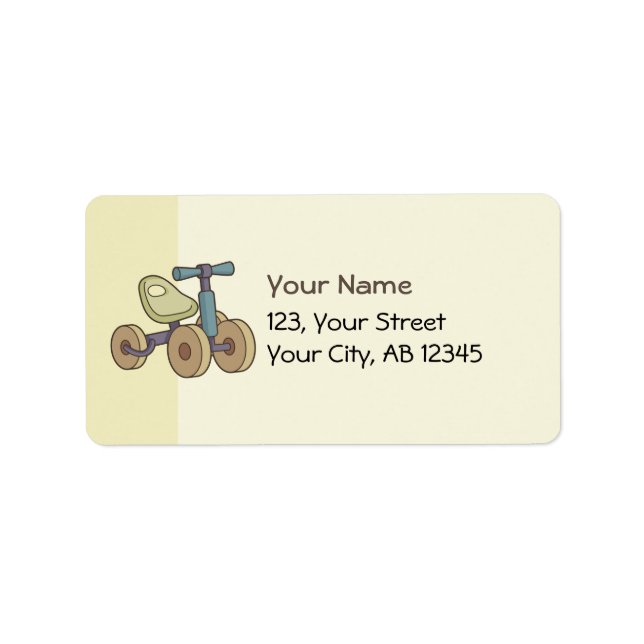 Toy Bike Label (Front)