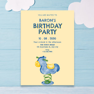 Toy birthday invitation