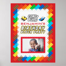 Toy Block Construction Theme Birthday Party