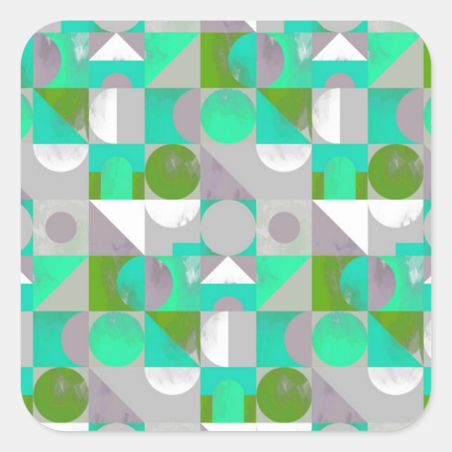 Toy Blocks small - green Square Sticker (Front)