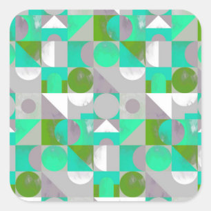 Toy Blocks small - green Square Sticker