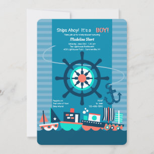 Toy Boats Invitation