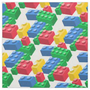 Toy building bricks colourful kids fabric