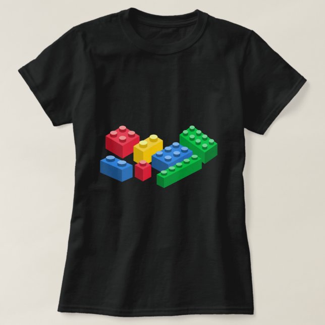 Toy building bricks colourful kids T-Shirt (Design Front)