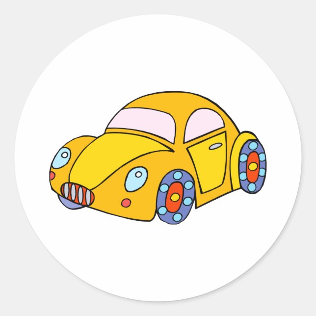 Toy Car Classic Round Sticker (Front)