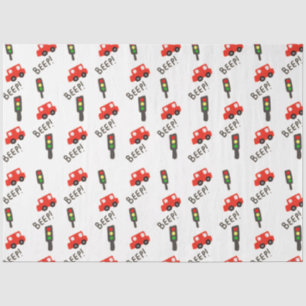 Toy Car Traffic Lights Kids Tissue Paper