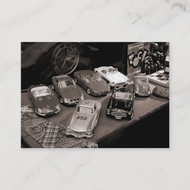 Toy Cars, Mini Photo Business Card (Front)