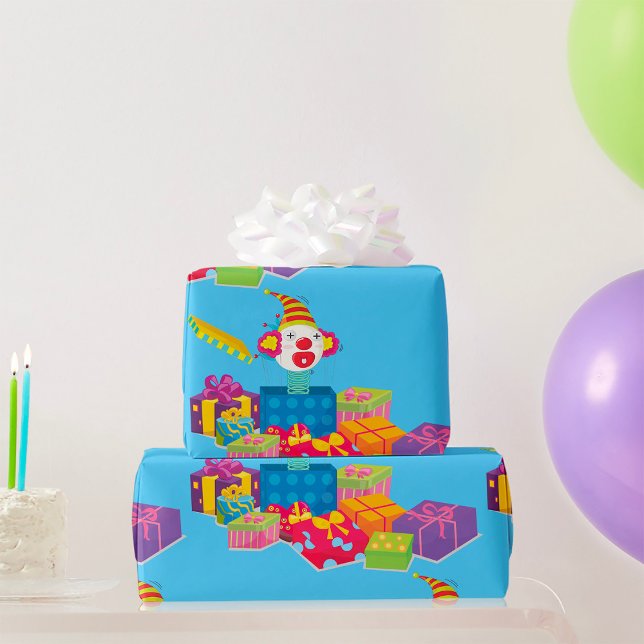 Toy Clown In A Box Wrapping Paper (Creator Uploaded)