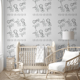 Toy Collection Kids Trim Kids Room White Wallpaper