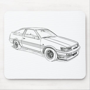 Toy Corolla Trueno Levin AE86 Mouse Pad
