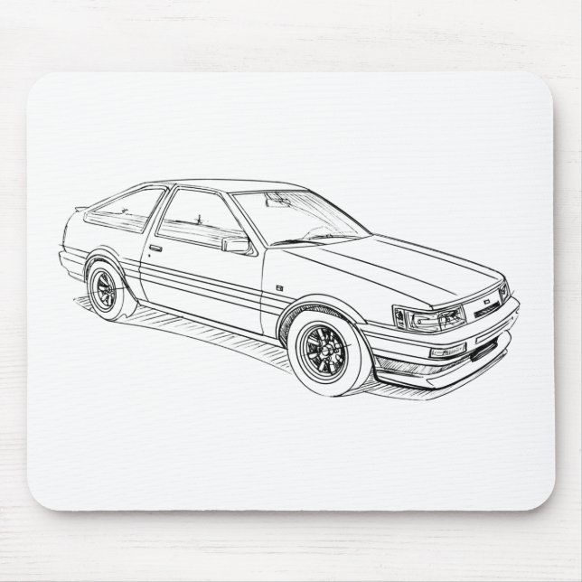 Toy Corolla Trueno Levin AE86 Mouse Pad (Front)