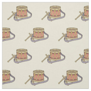Toy Drum Pattern Fabric