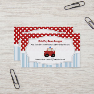 Toy Firetruck Business Cards