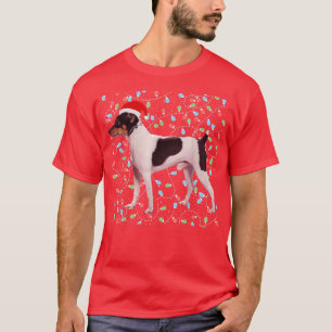 Toy Fo Terrier Santa Christmas Lights Xmas Dog Lov T-Shirt