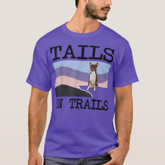 Toy Fo Terrier Tails On Trails Funny Dog Hiking T-Shirt