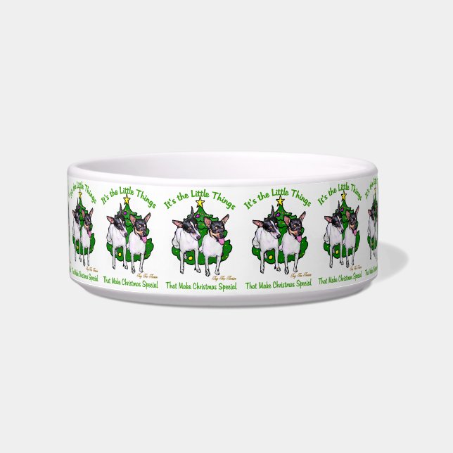 Toy Fox Terrier Christmas  Bowl (Front)