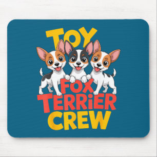 Toy Fox Terrier Crew Cartoon Small Amertoy Pet Dog Mouse Pad