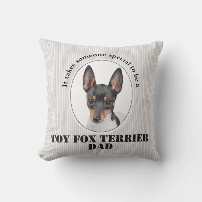 Toy Fox Terrier Dad Pillow (Front)