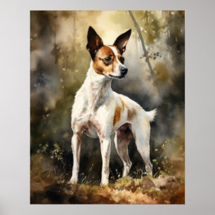 Toy Fox Terrier Dog Art Print Poster