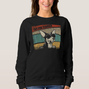 Toy Fox Terrier Dog Cool Simple Vintage Retro Sty Sweatshirt