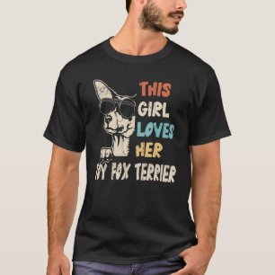 Toy Fox Terrier Girl Cool Vintage Retro For Dog Mo T-Shirt