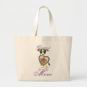 Toy Fox Terrier Heart Mum Large Tote Bag