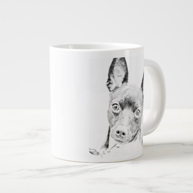Toy Fox Terrier Large Coffee Mug (Front Right)