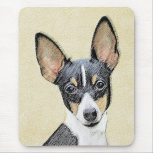 Toy Fox Terrier Painting - Cute Original Dog Art Mouse Pad