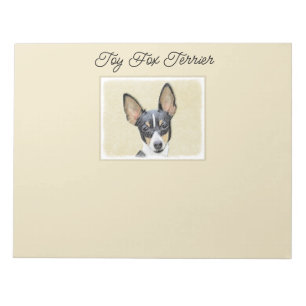 Toy Fox Terrier Painting - Cute Original Dog Art Notepad