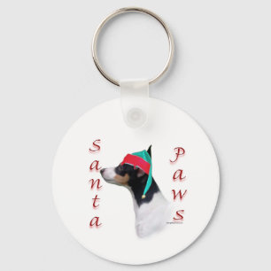 Toy Fox Terrier Santa Paws Key Ring