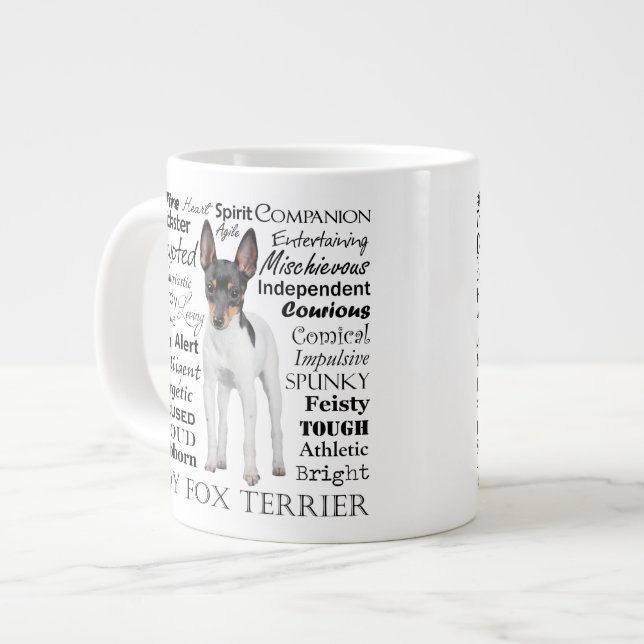 Toy Fox Terrier Traits Jumbo Mug (Front Left)