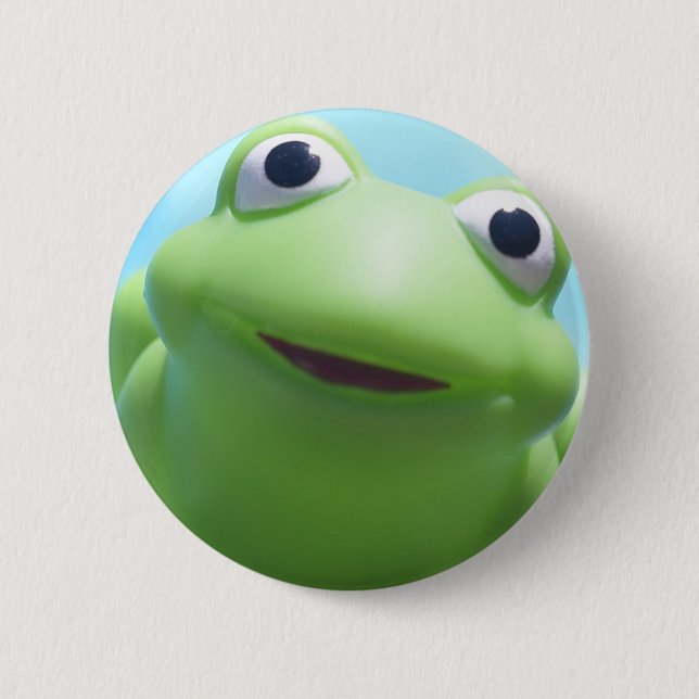 Toy Frog Close-Up 6 Cm Round Badge (Front)