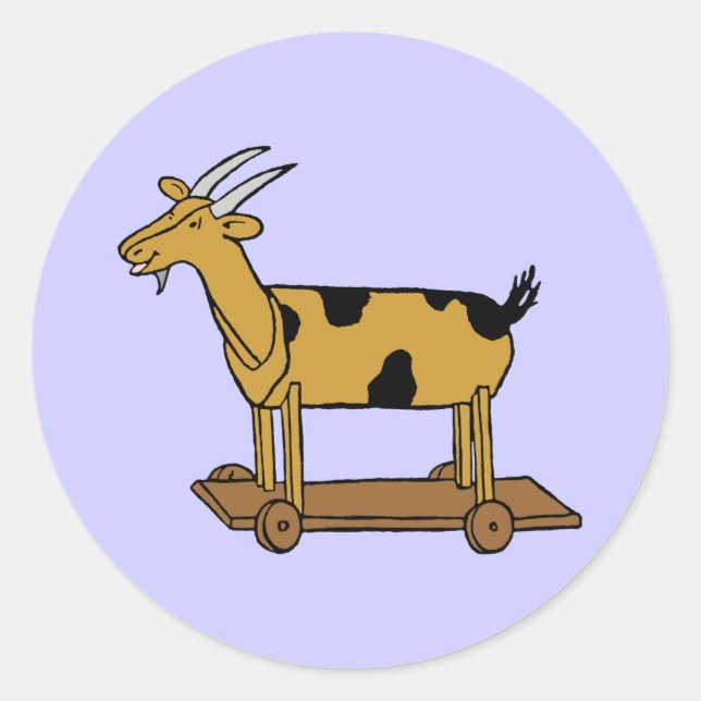 Toy Goat Vintage Art Sticker (Front)