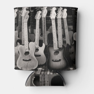 Toy Guitar: Playful Background Concept. Can Cooler