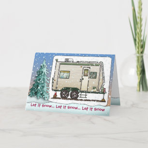 Toy Haulier Trailer Camper Holiday Cards