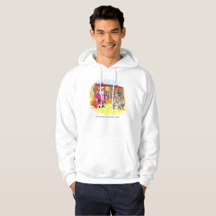 Toy Makers men white hooded sweatshirt