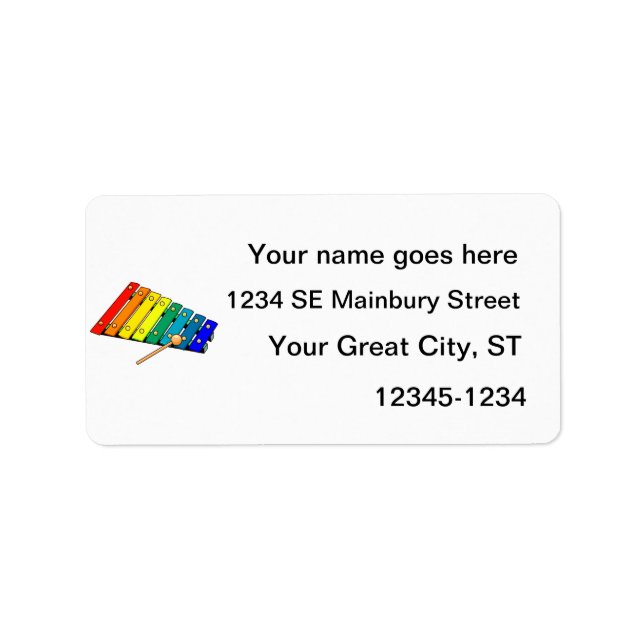 toy metal xylo graphic drum label (Front)