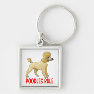 Toy Miniature Poodle Cream Tan Puppy Dog Love Key Ring
