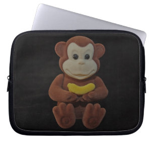 Toy Monkey with a Banana Laptop Sleeve
