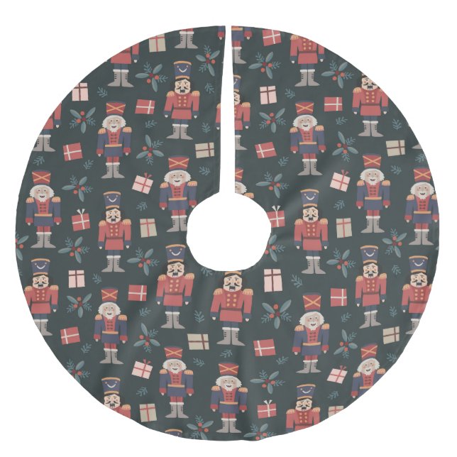 Toy Nutcrackers Brushed Polyester Tree Skirt (Front)