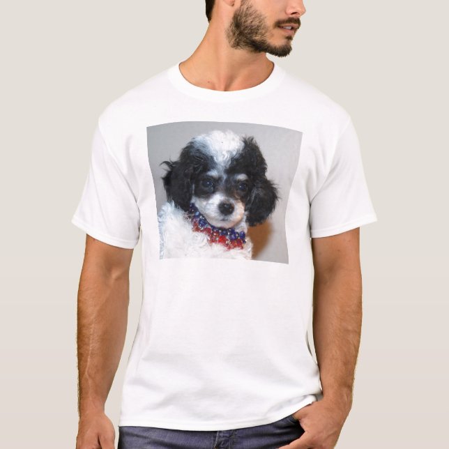 Toy Parti Poodle Puppy face T-Shirt (Front)