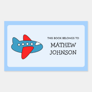 Toy plane book label stickers   School supplies
