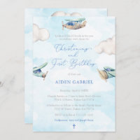 Toy Plane Boy Christening 1st Birthday Party