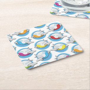 Toy Planes Square Paper Coaster