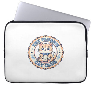 Toy Plushie Cat Cute Cat T-Shirt Design - Toy Plus Laptop Sleeve