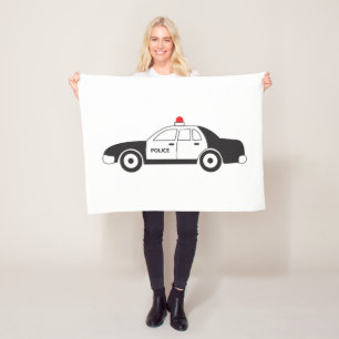 Toy Police Car Design Fleece Blanket