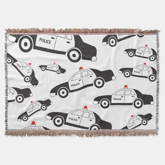 Toy Police Car Design Throw Blanket (Front)